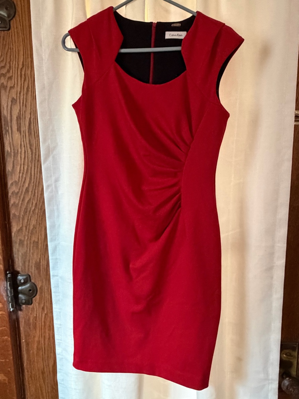 Calvin Klein | Red Cap Sleeve Dress | Size 6